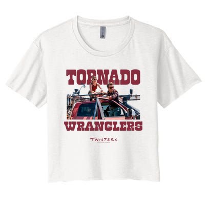 Twisters Tornado Wranglers Tyler & Kate Women's Crop Top Tee