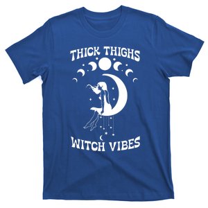 Thick Thighs Witch Vibes Witchy Halloween Cute Gift T-Shirt