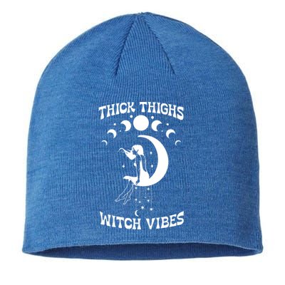 Thick Thighs Witch Vibes Witchy Halloween Cute Gift Sustainable Beanie