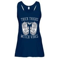 Thick Thighs Witch Vibes Halloween Ladies Essential Flowy Tank