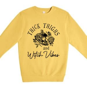 Thick Thighs Witchy Vibes Premium Crewneck Sweatshirt