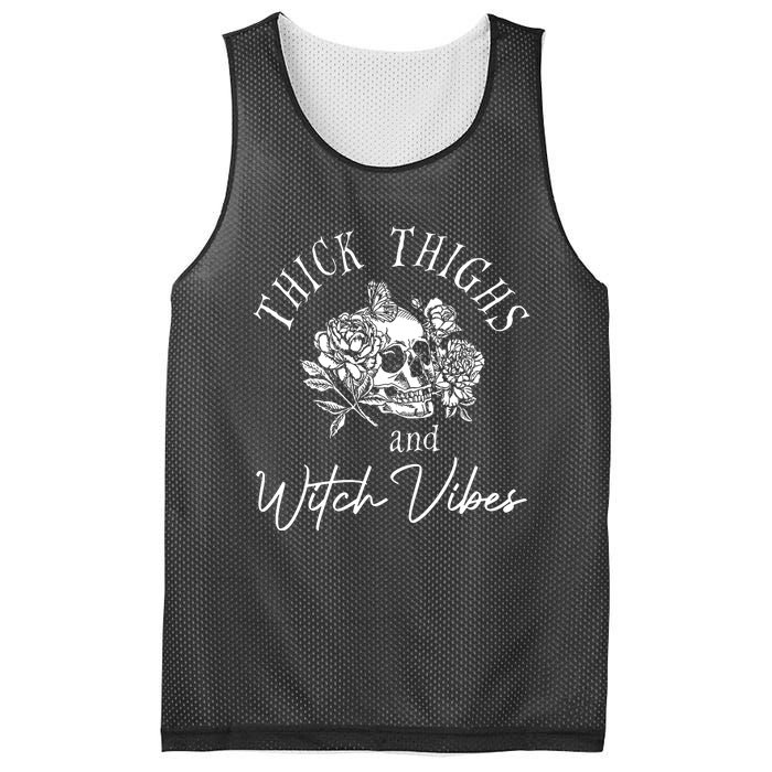 Thick Thighs Witchy Vibes Mesh Reversible Basketball Jersey Tank