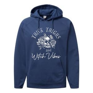 Thick Thighs Witchy Vibes Performance Fleece Hoodie