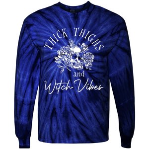 Thick Thighs Witchy Vibes Tie-Dye Long Sleeve Shirt