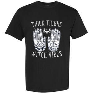 Thick Thighs Witch Vibes Halloween Garment-Dyed Heavyweight T-Shirt