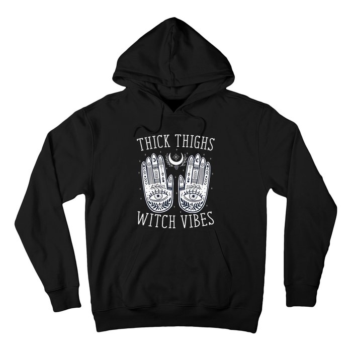 Thick Thighs Witch Vibes Halloween Hoodie