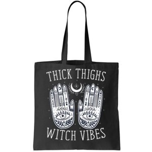 Thick Thighs Witch Vibes Halloween Tote Bag