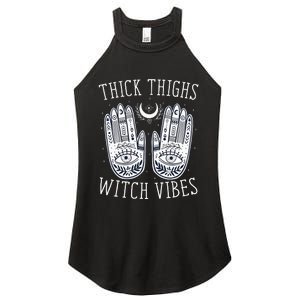 Thick Thighs Witch Vibes Halloween Women’s Perfect Tri Rocker Tank