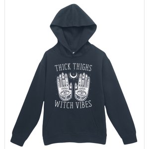 Thick Thighs Witch Vibes Halloween Urban Pullover Hoodie