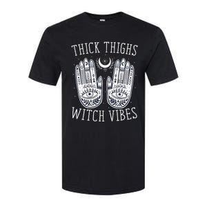 Thick Thighs Witch Vibes Halloween Softstyle CVC T-Shirt