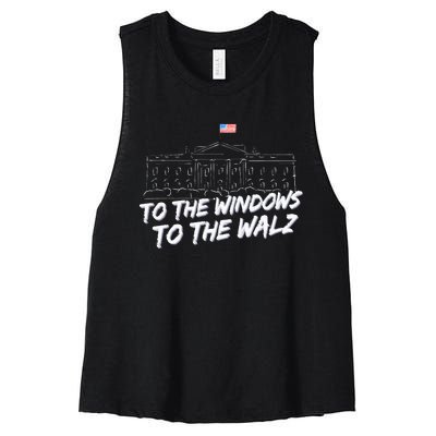 To The Windows To The Walz Women's Racerback Cropped Tank