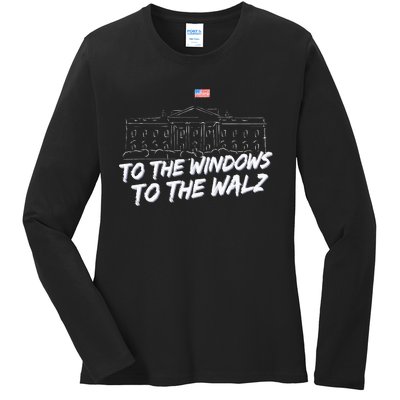 To The Windows To The Walz Ladies Long Sleeve Shirt