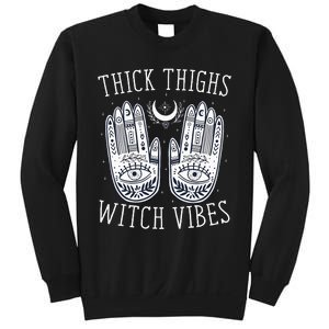 Thick Thighs Witch Vibes Halloween Sweatshirt