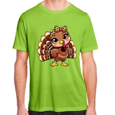 Thanksgiving Turkey Women Girl Leopard Autumn Adult ChromaSoft Performance T-Shirt