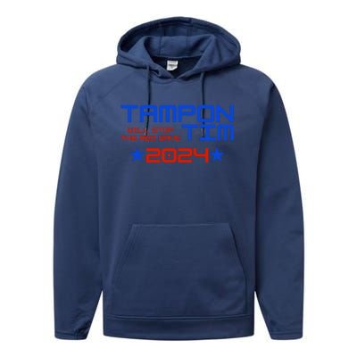 Tampon Tim Will Stop The Red Wave Performance Fleece Hoodie