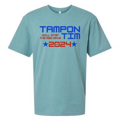 Tampon Tim Will Stop The Red Wave Sueded Cloud Jersey T-Shirt