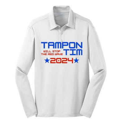 Tampon Tim Will Stop The Red Wave Silk Touch Performance Long Sleeve Polo