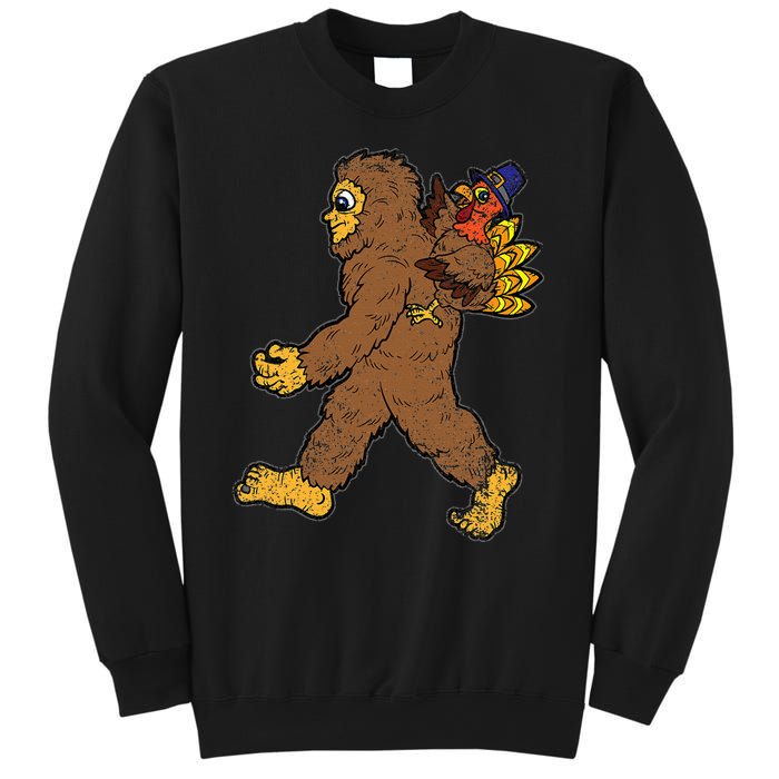 Turkey Trotting with Bigfoot Hilarious Thanksgiving Sweatshirt