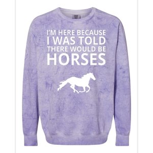 Told There Would Be Horses Colorblast Crewneck Sweatshirt