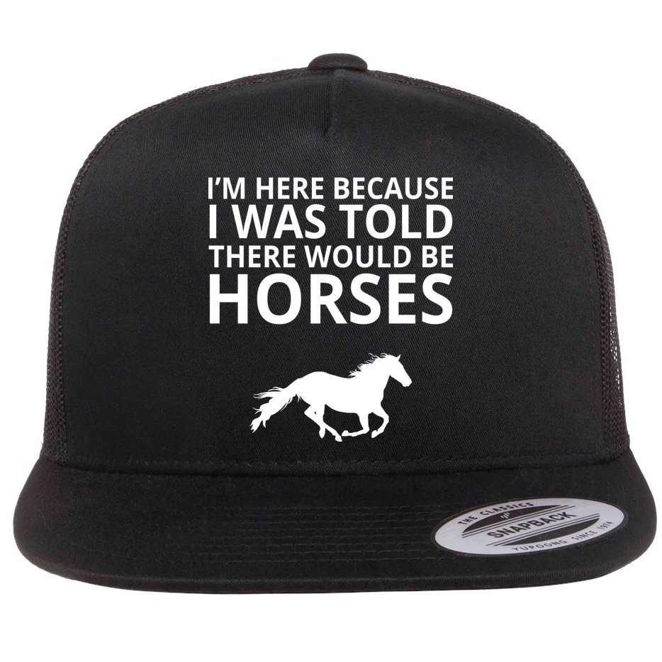 Told There Would Be Horses Flat Bill Trucker Hat