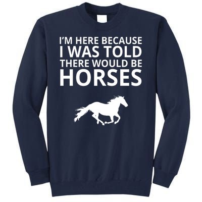 Told There Would Be Horses Tall Sweatshirt