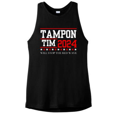 Tampon Tim Will Stop The Red Wave Ladies PosiCharge Tri-Blend Wicking Tank