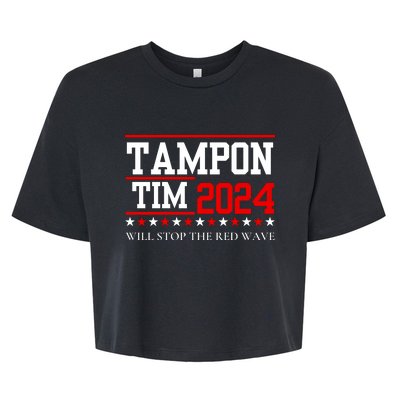 Tampon Tim Will Stop The Red Wave Bella+Canvas Jersey Crop Tee