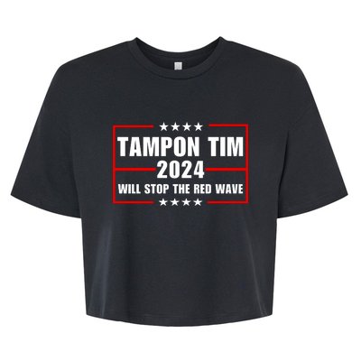 Tampon Tim Will Stop The Red Wave Bella+Canvas Jersey Crop Tee