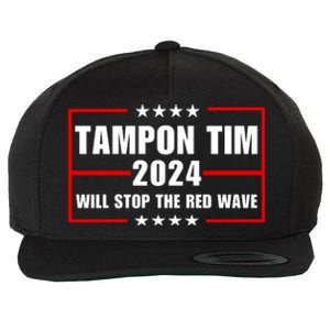 Tampon Tim Will Stop The Red Wave Wool Snapback Cap