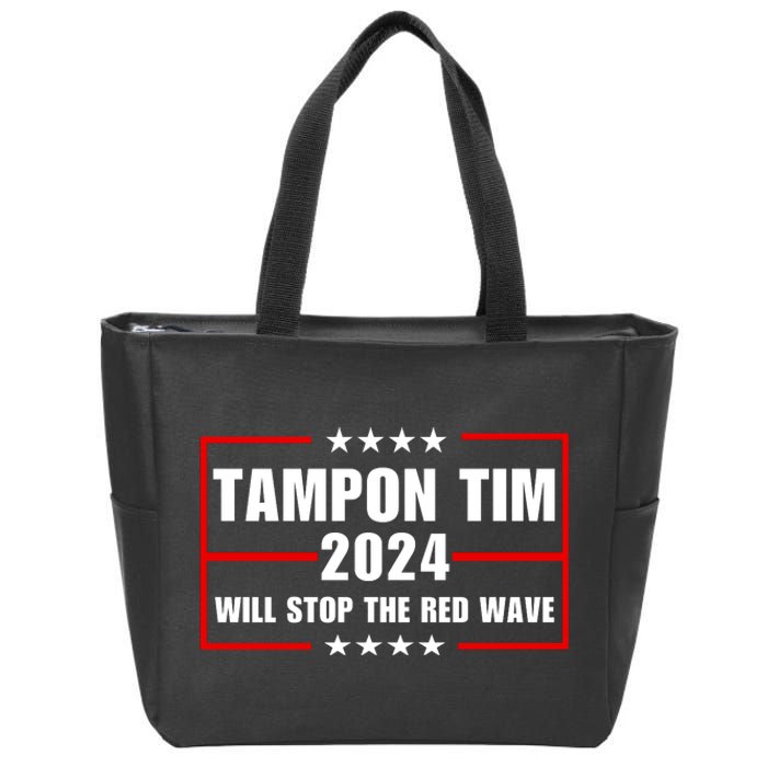 Tampon Tim Will Stop The Red Wave Zip Tote Bag