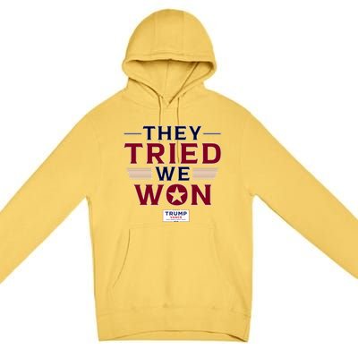 They Tried We Won Trump 2024 Premium Pullover Hoodie