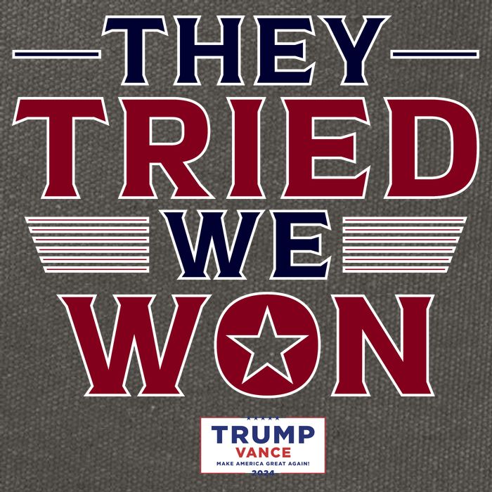 They Tried We Won Trump 2024 Cotton Canvas Backpack