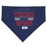 They Tried We Won Trump 2024 USA-Made Doggie Bandana