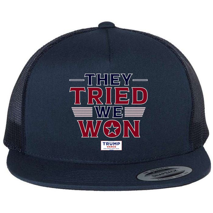 They Tried We Won Trump 2024 Flatbill Hat