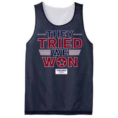 They Tried We Won Trump 2024 Mesh Reversible Basketball Jersey Tank