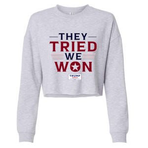 They Tried We Won Trump 2024 Cropped Pullover Crew