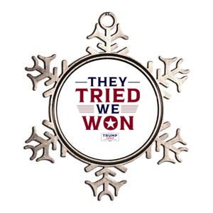 They Tried We Won Trump 2024 Metallic Star Ornament