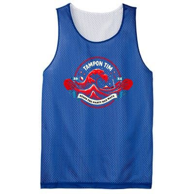 Tampon Tim Will Stop The Red Wave Political Vote Harris Walz Mesh Reversible Basketball Jersey Tank