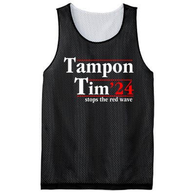 Tampon Tim Will Stop The Red Wave Funny Vote Harris Walz Mesh Reversible Basketball Jersey Tank