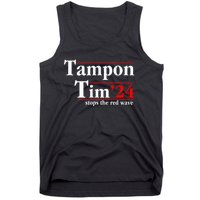 Tampon Tim Will Stop The Red Wave Funny Vote Harris Walz Tank Top