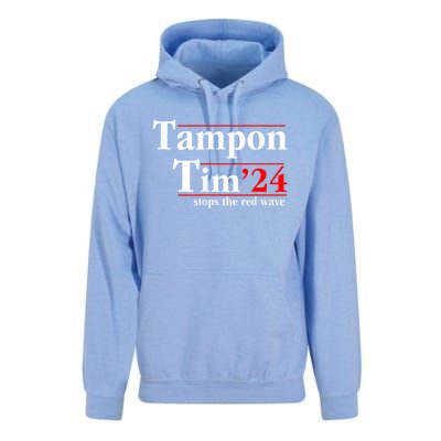 Tampon Tim Will Stop The Red Wave Funny Vote Harris Walz Unisex Surf Hoodie