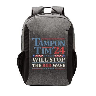 Tampon Tim Will Stop The Red Wave Funny Vote Harris Walz Vector Backpack