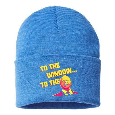 To The Window To The Walz Kamalaharris 2024 Sustainable Knit Beanie