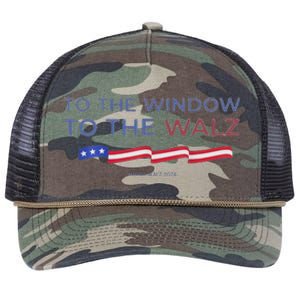 To The Window To The Tim Walz Kamala Harris 2024 Retro Rope Trucker Hat Cap