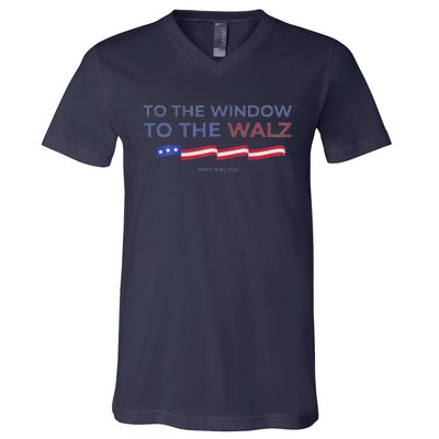 To The Window To The Tim Walz Kamala Harris 2024 V-Neck T-Shirt