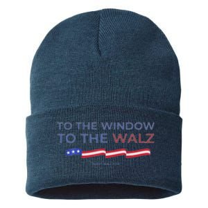 To The Window To The Tim Walz Kamala Harris 2024 Sustainable Knit Beanie