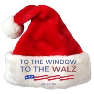 To The Window To The Tim Walz Kamala Harris 2024 Premium Christmas Santa Hat