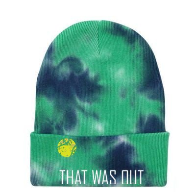 Tennis That Was Out Funny Cute Sports Gift Tie Dye 12in Knit Beanie