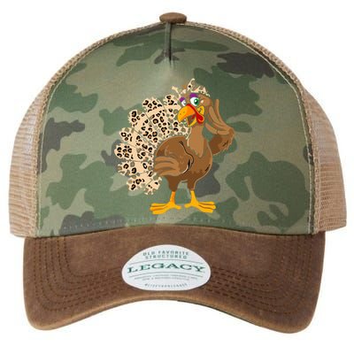 Thanksgiving Turkey Women Girl Leopard Print Autumn Fall Legacy Tie Dye Trucker Hat