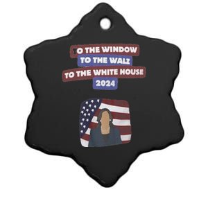 To The Window To The Tim Walz Kamala Harris 2024 Ceramic Star Ornament